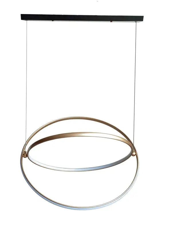 Pendente Circular Dourado e Preto Led 60W EB104/30 Luciin