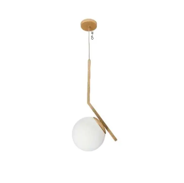 Pendente Angular Champagne com Globo de 20cm 16456/1 Usina 1