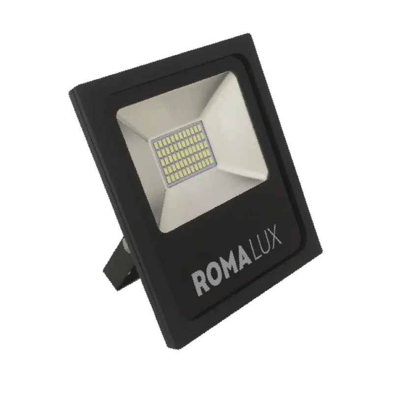 Refletor Led 30W 6000K IP66 100º Preto Bivolt 20011 Romalux