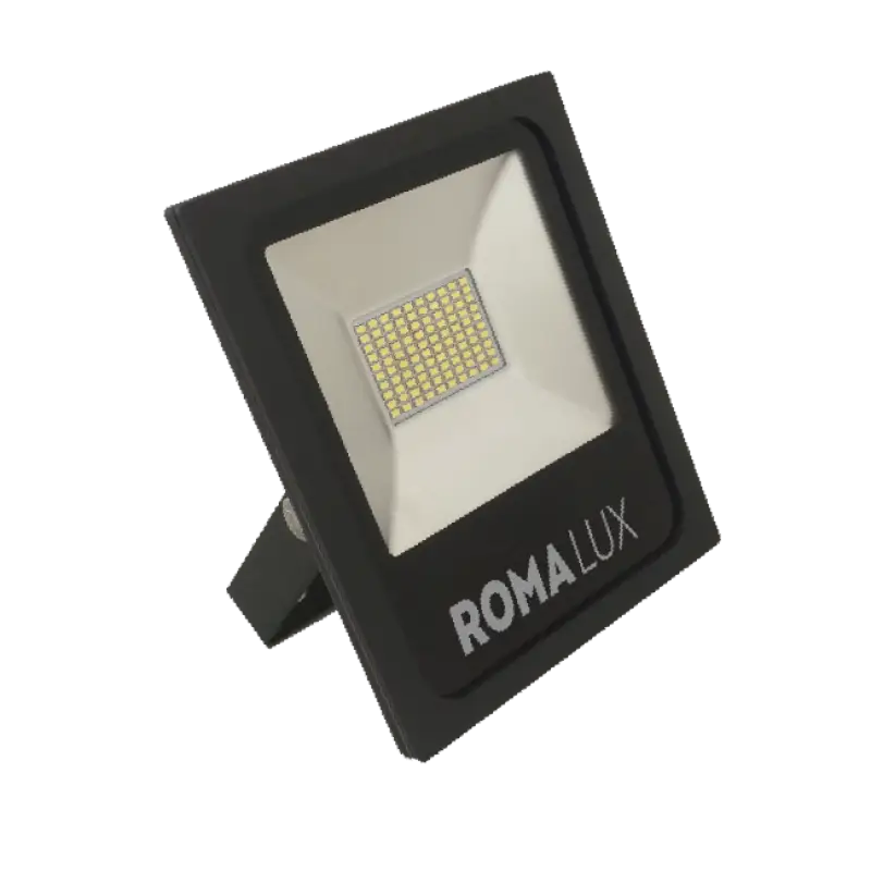 Refletor Led 50W 6000K IP66 100º Preto Bivolt 20013 Romalux