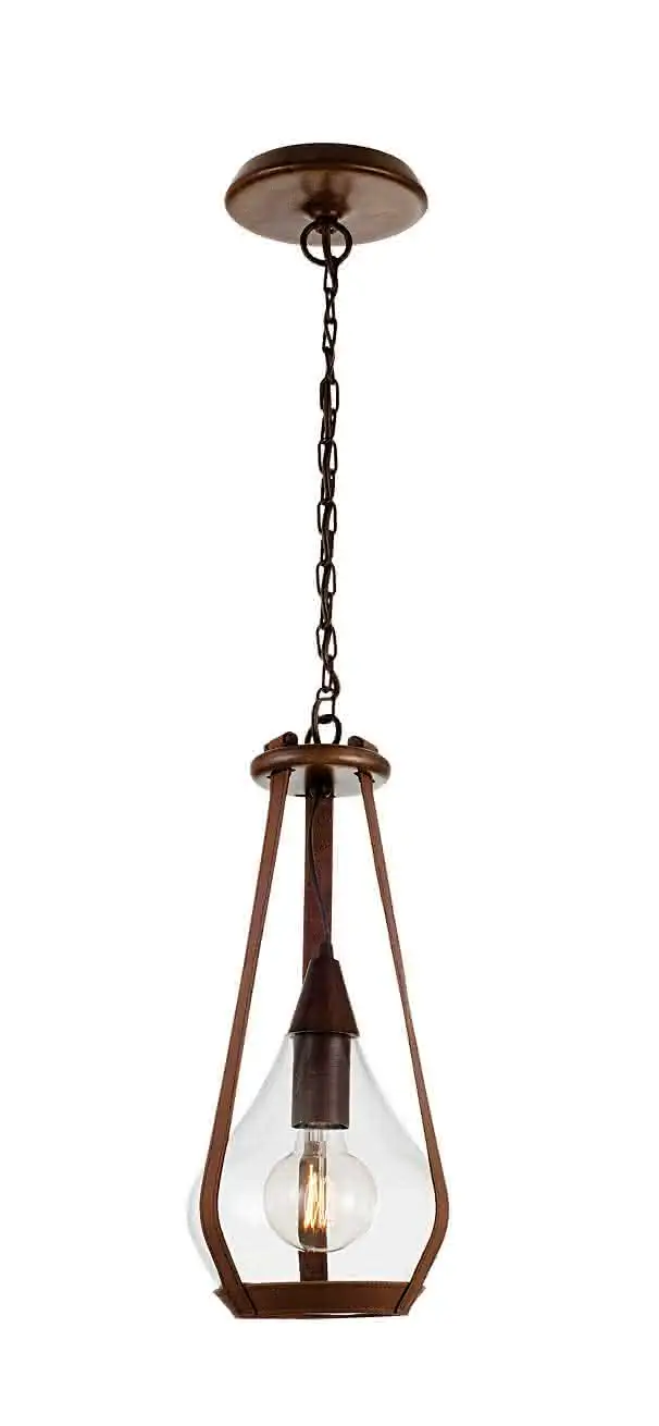 Pendente Rustico Madeira Imbuia Vidro Cristal Belts 2785 1