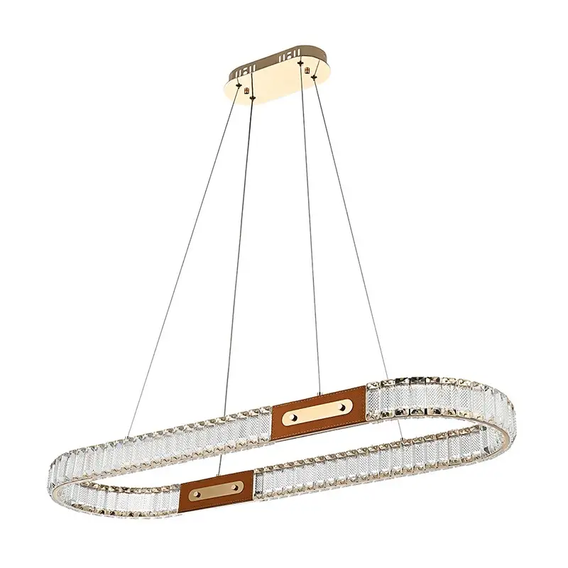 Pendente LED Cristal Gulty 96CM 40W Ouro Nordecor