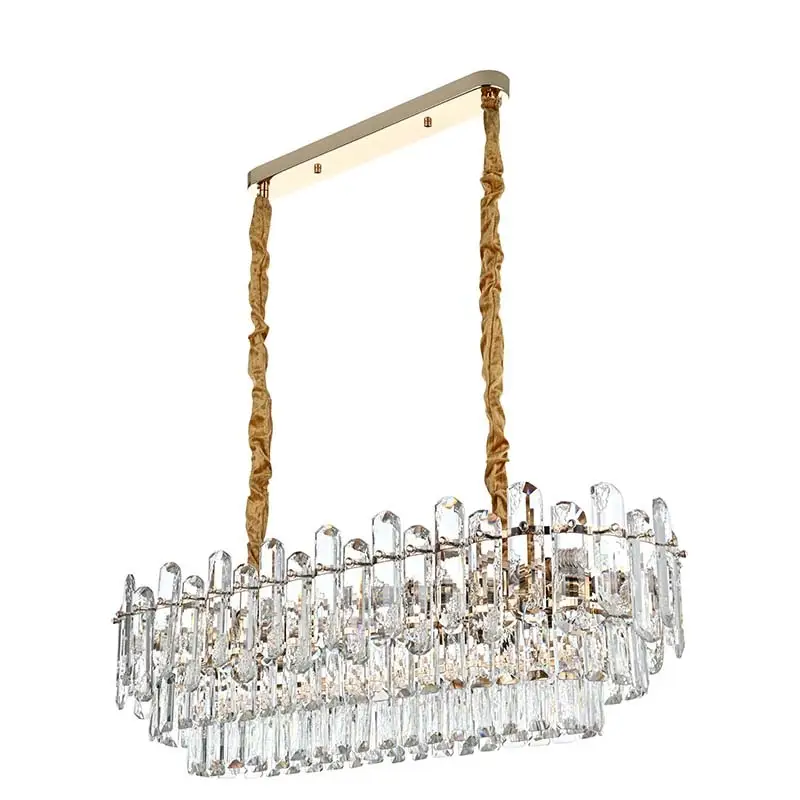 Pendente Cristal Koine On 26x80cm 12*E14 Ouro Nordecor