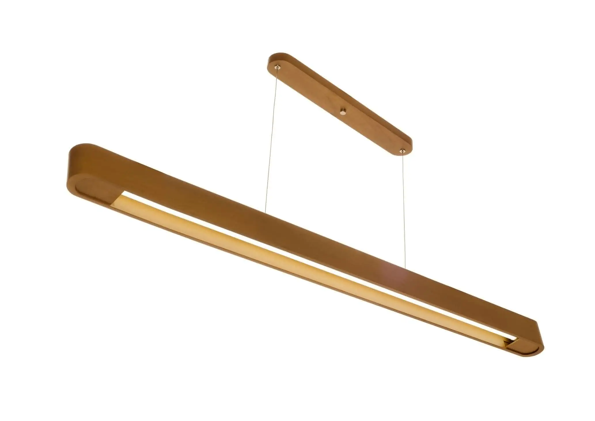 Pendente Madeira Castanho Grande 130cm Rettangulare 2983 1