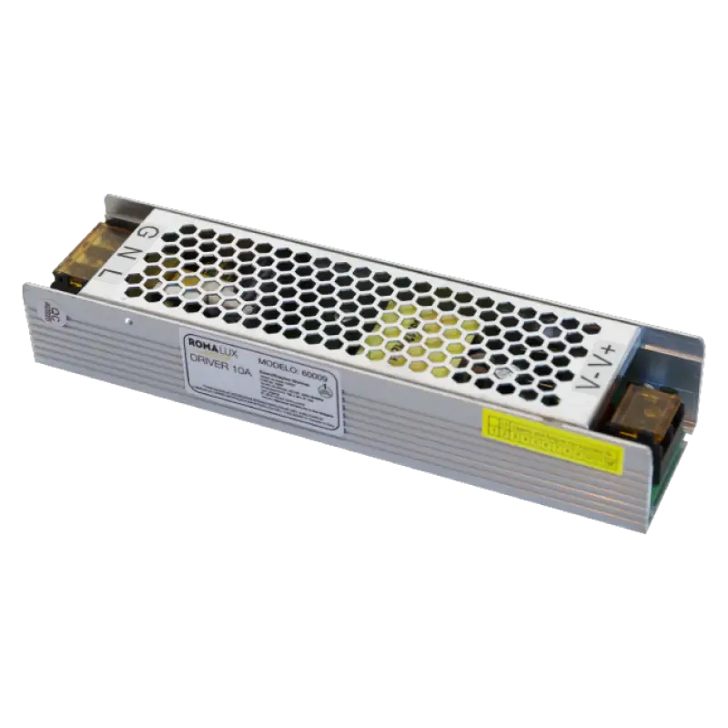 Driver para Fitas e Perfis Led 12V 120W IP20 60021 Romalux