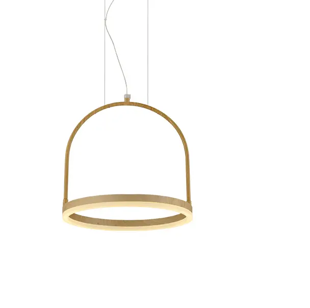 Pendente Cage Led 30cm Madeira 12W 3000K Bivolt Avant 1