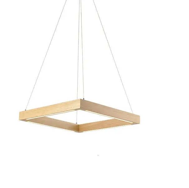 Pendente Kavas Led Quadrado Madeira 32W 3000K Bivolt Avant 1