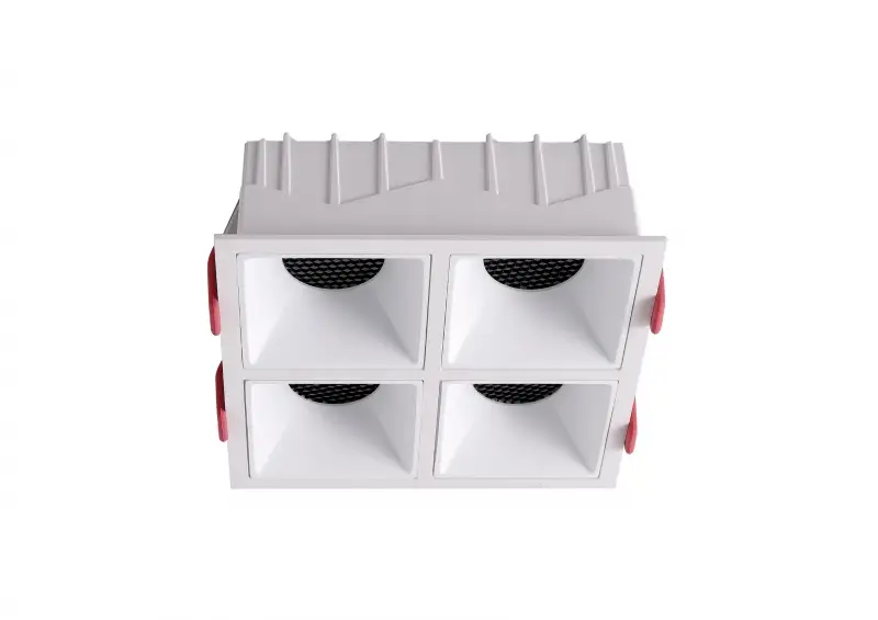 Luminaria 4 Focos Led Mini Square 28W 2700K 80218 Romalux