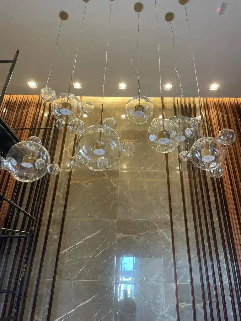 Pendente Big Bubbles Led Globo Vetro 41cm 6398 All Lux