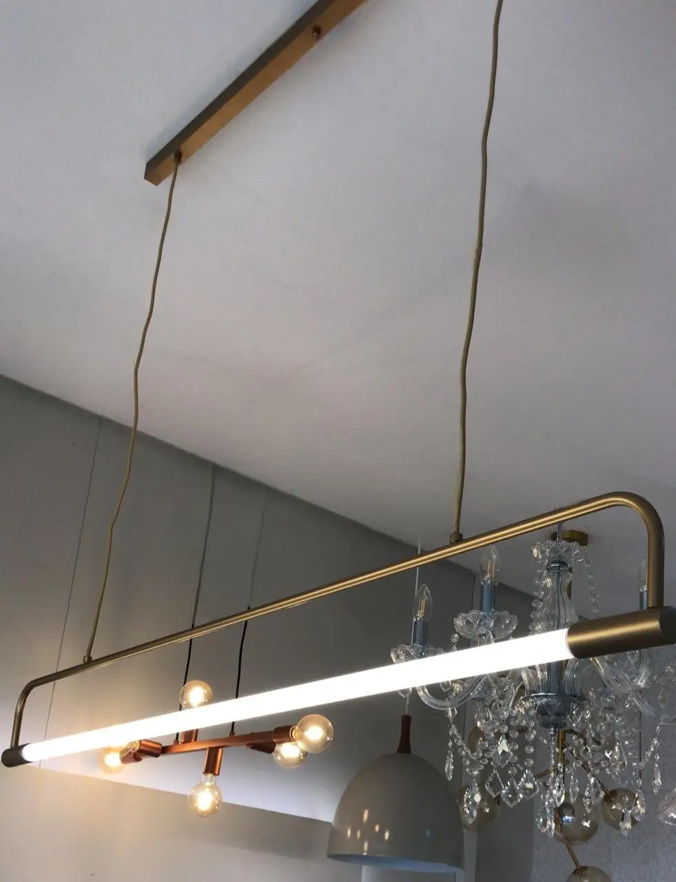 Pendente Moderno T8 Luxo 70cm 6542 All Lux