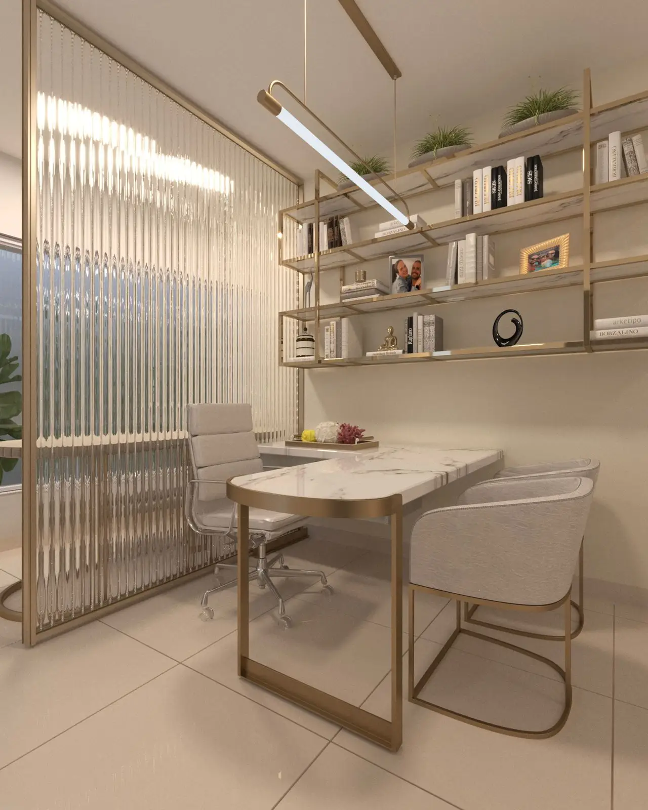 Pendente Moderno T8 Luxo 125cm 6544 All Lux