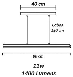 Pendente Office Led - Perfil M 80cm 6725 All Lux