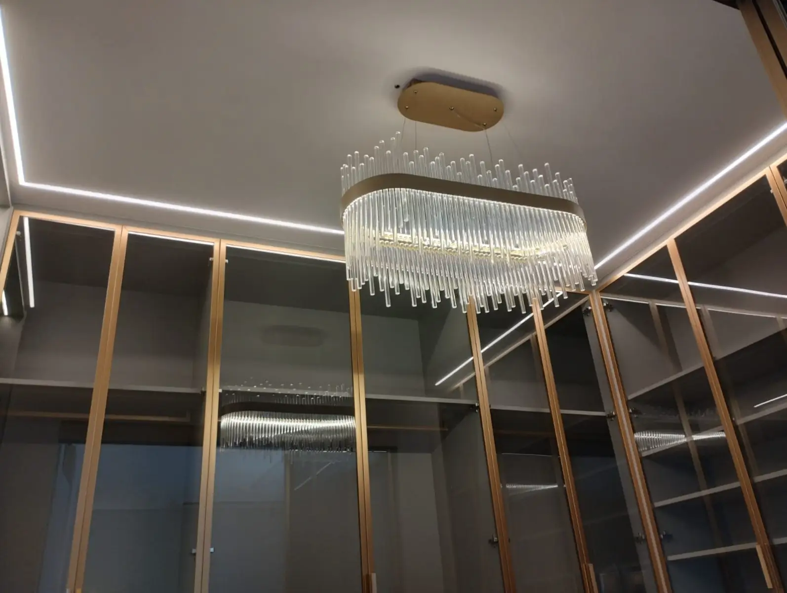 Lustre Luxo Cristais de Acrílico Led 60W 6918 All Lux