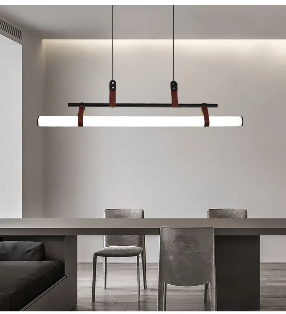 Pendente Linear Infinity com Couro 80cm 7180 All Lux
