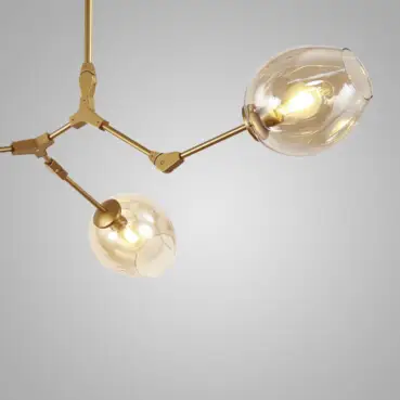 Luminaria Pendente PE-072 3 Lâmpadas 91cm Dourado Mais Luz 1