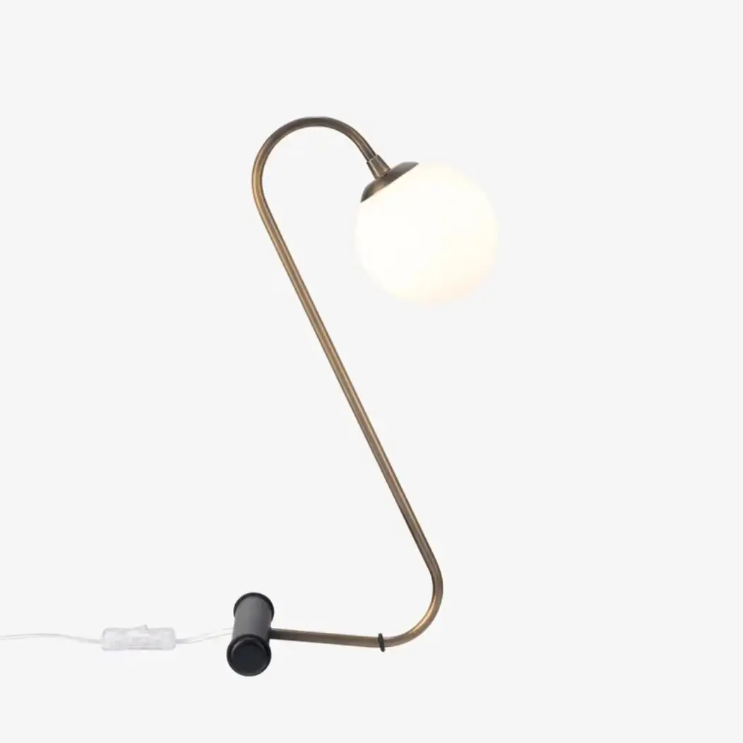 Abajur Esse Latão e Pintura Golden Art