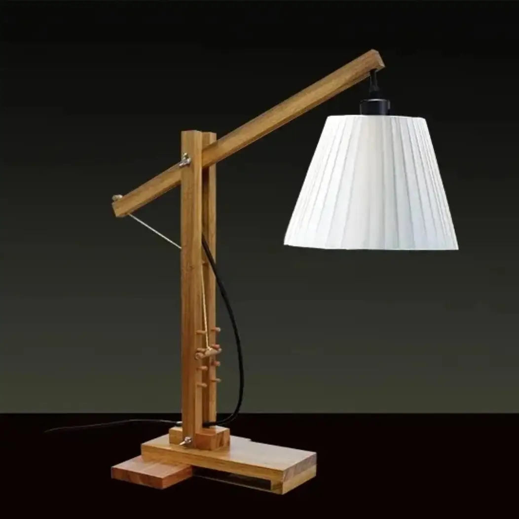 Abajur Grua Madeira M660MD Golden Art