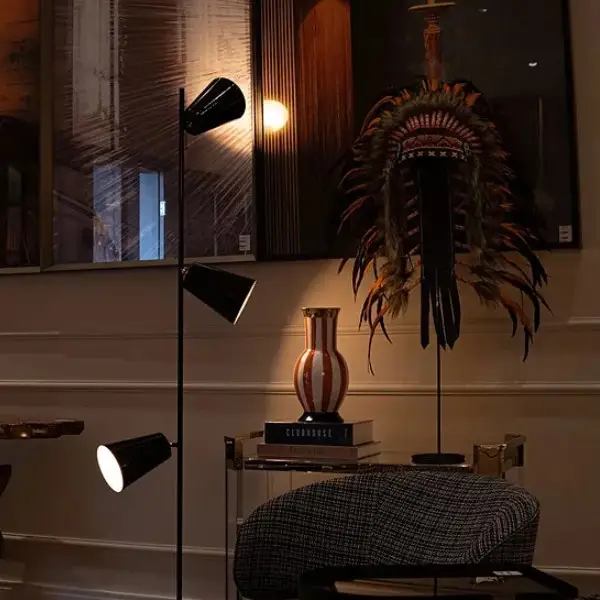 Luminaria de Piso Colorado 3 Cupulas 180cm 01482 Acend