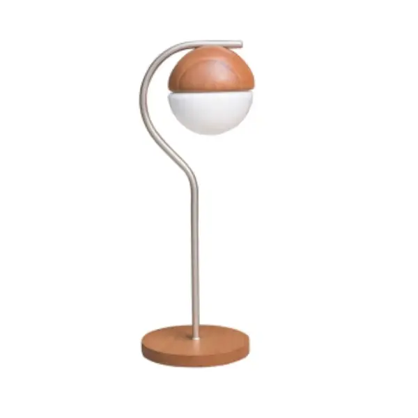 Abajur de Mesa Madeira e Metal Sintonia 54cm 3220 Madelustre