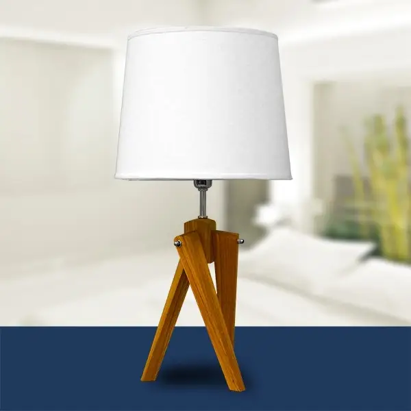 Abajur Tripé Madeira M750MD Golden Art