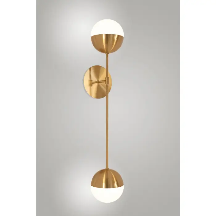 Arandela Globo Duplo Vidro Leitoso Kopi 78cm 1697 Preludio