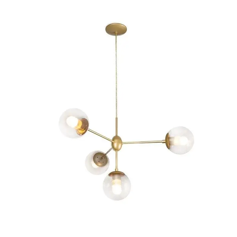 Lustre para Sala Bubles Ouro 73cm 4 Braços 16330/4 Usina 1