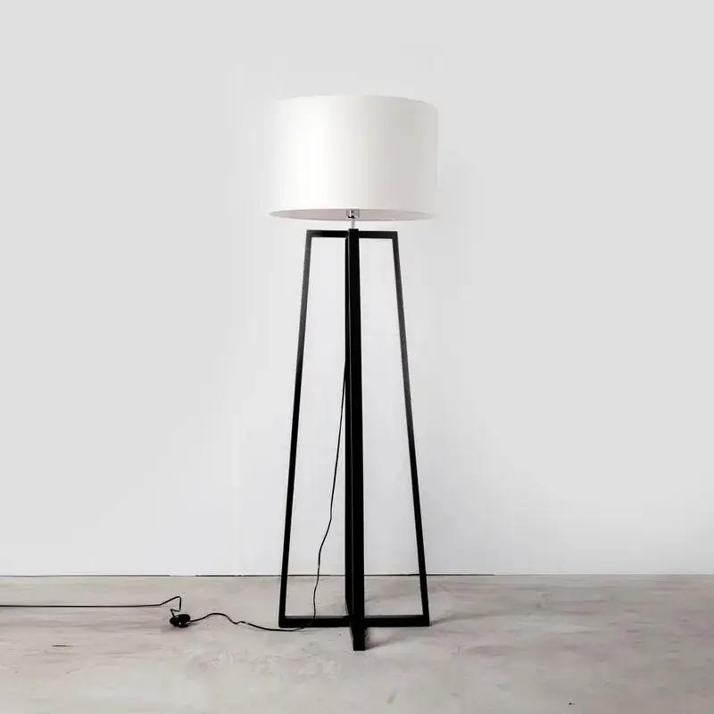 Coluna Quadrada Madeira Latão C758LT Golden Art