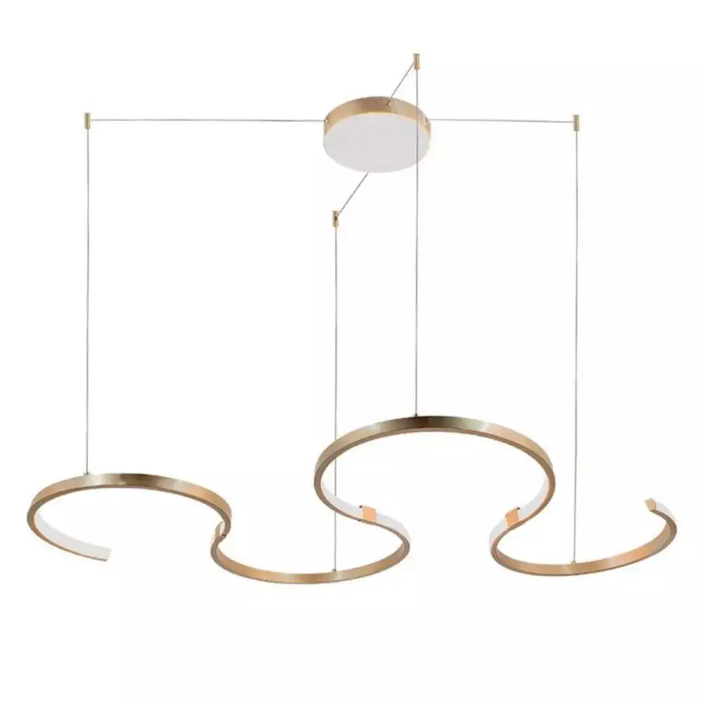 Pendente Led Dourado e Silicone 50W EB122/13 Luciin