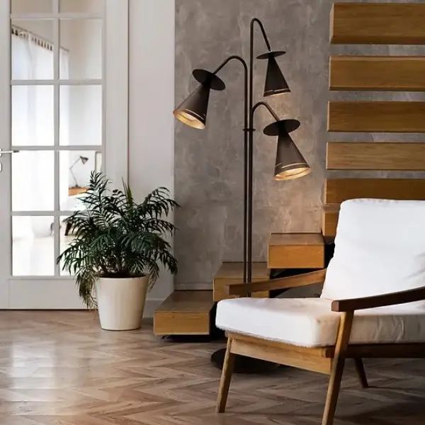 Luminaria de Chao Lepus Mais 3 Cupulas Cone 05394 Acend