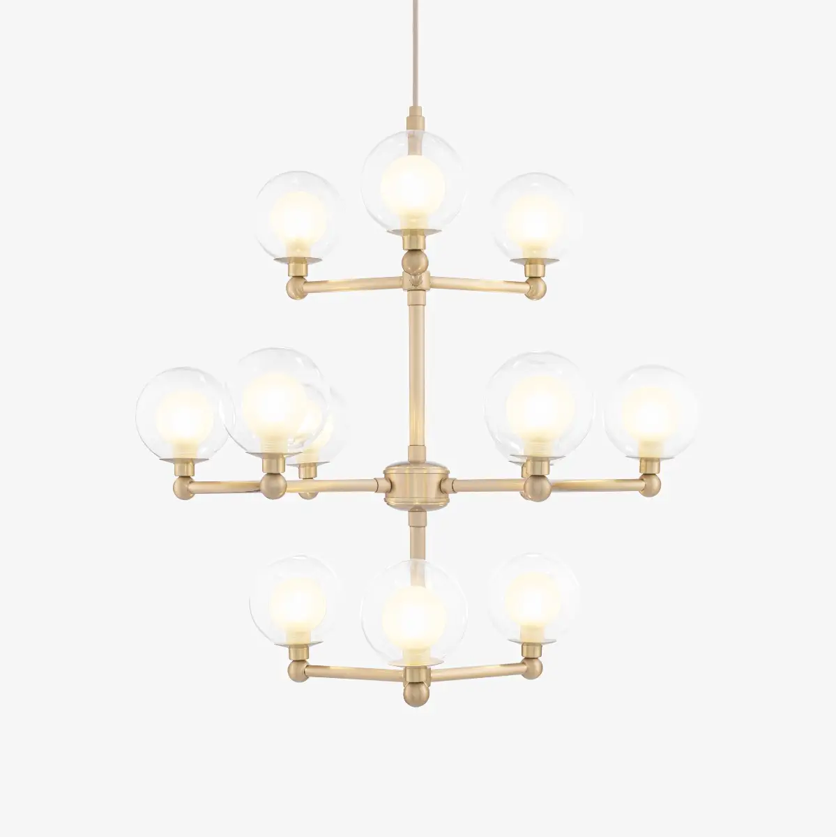 Lustre Grapp 12 Soquetes G9 Latão Golden Art