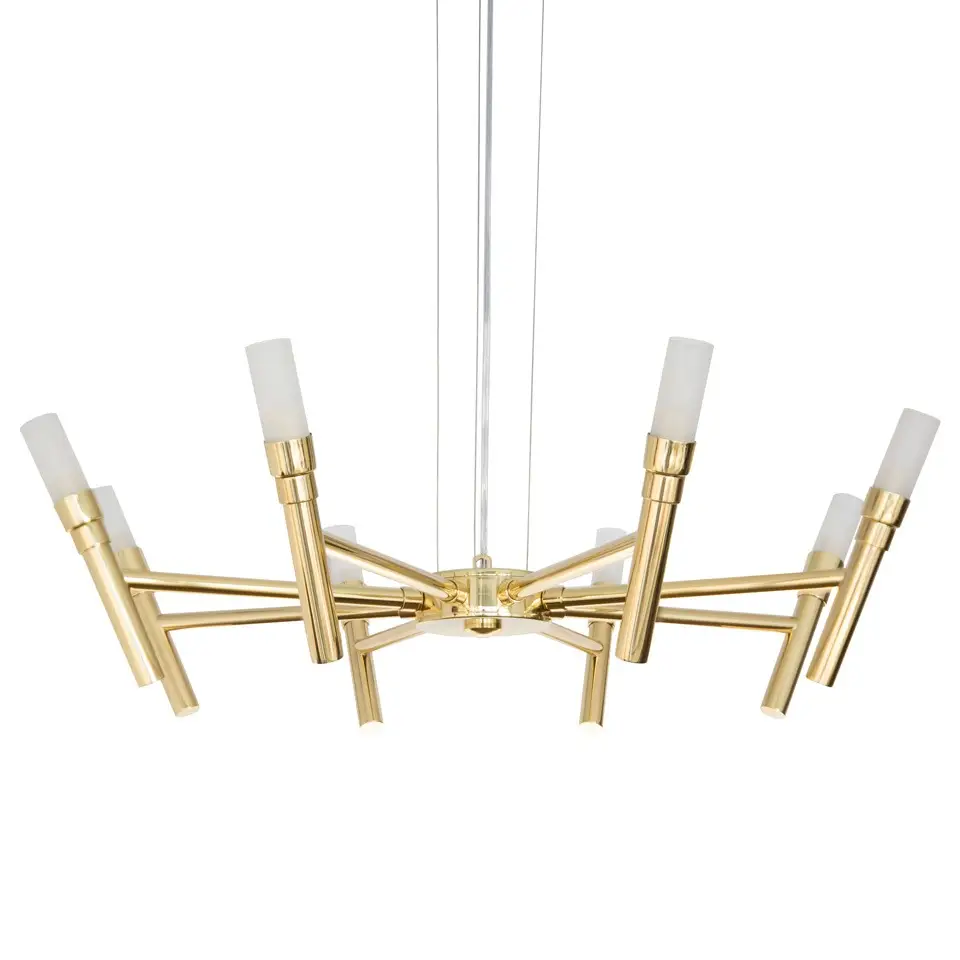 Lustre Montana 8 Braços Ø60cm Pintura Golden Art