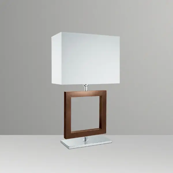 Abajur Quadrado 27x27cm Madeira M632LTMA Golden Art