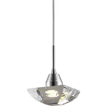 Luminaria Pendente PE-006 1 Lâmpada 14cm Cromado Mais Luz 1