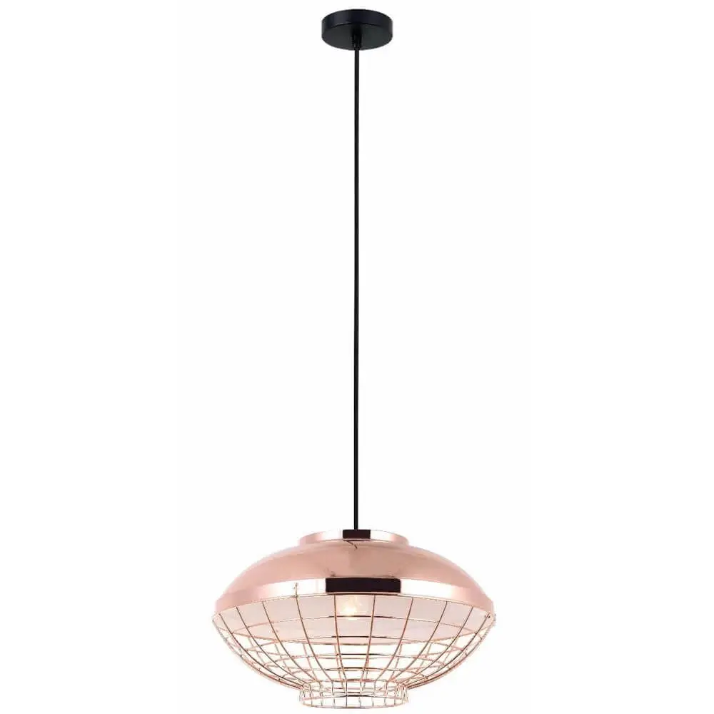 Luminaria Pendente PE-050 1 Lâmpada 40cm Bronze Mais Luz 1