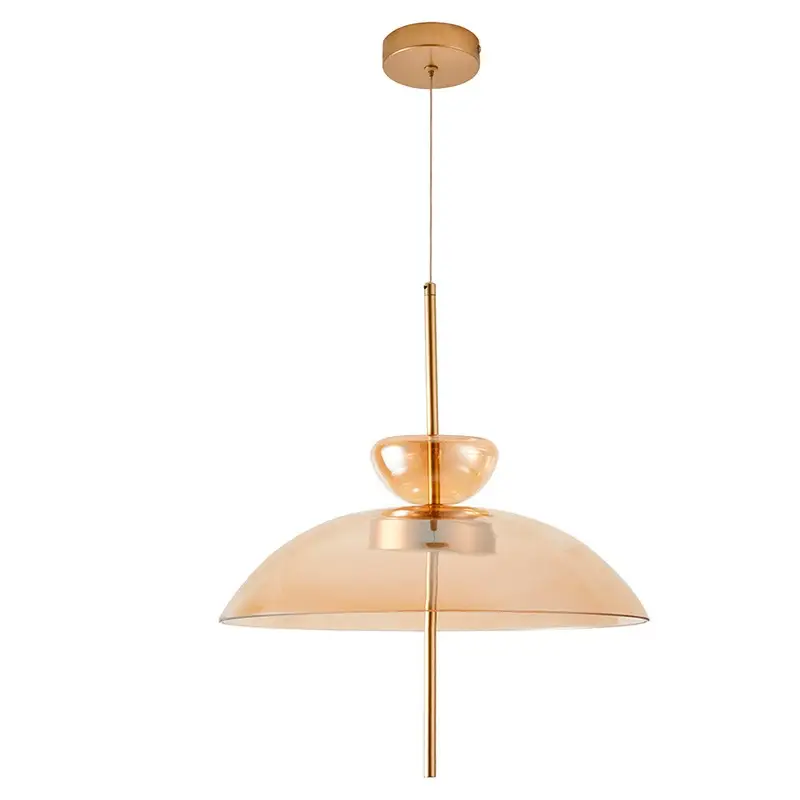 Pendente LED Kholy Ø40CM Dourado/Ambar Nordecor