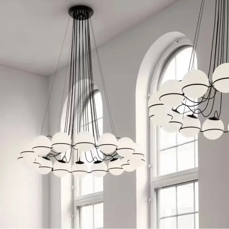 Pendente Moderno Roda Globos di Vetro 6317 All Lux