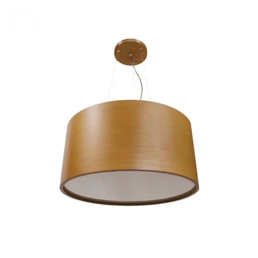 Pendente Madeira Redondo Navi Castanho 53cm 2634 Madelustre