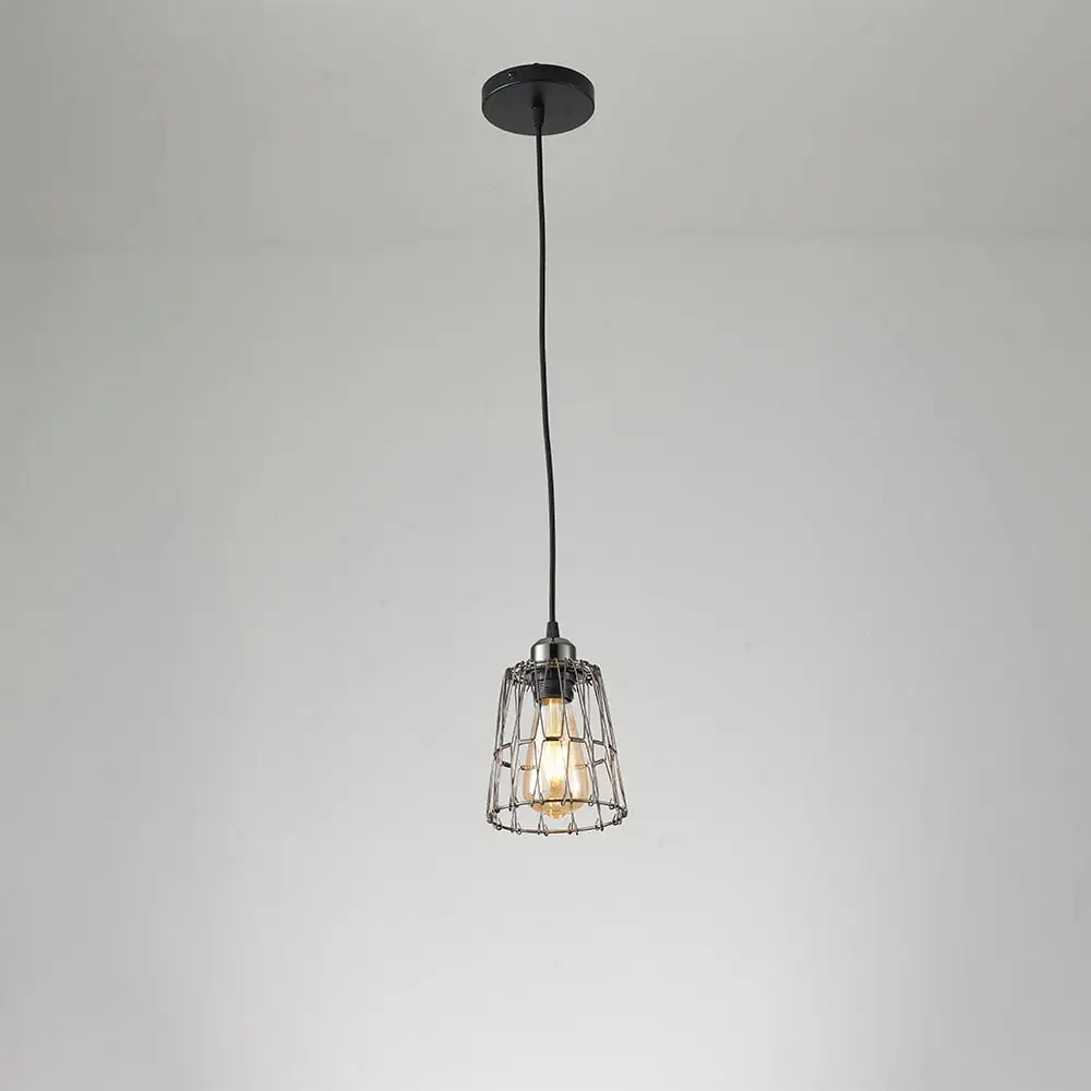 Pendente Ollin 25CM E27 Preto Nordecor