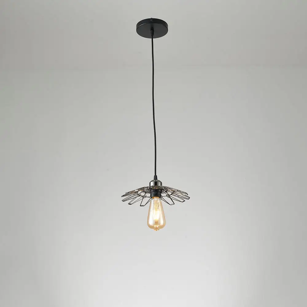 Pendente Ollin 30CM E27 Preto Nordecor