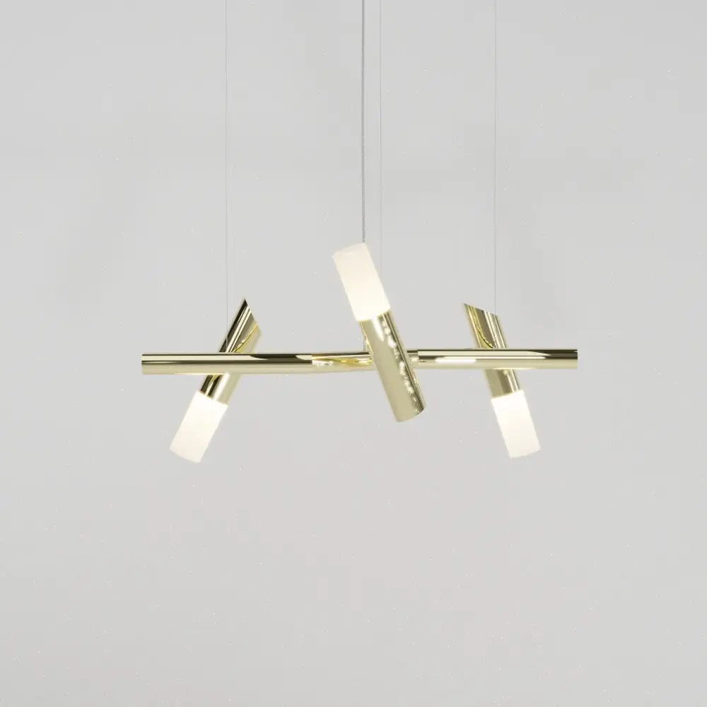 Pendente Taq 3xGU10 Latão T2422-3LT Golden Art