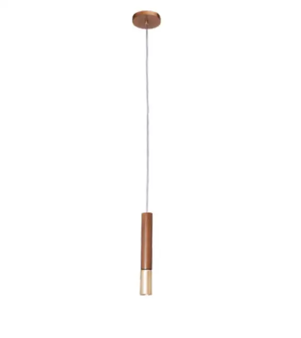 Pendente Tubo para Balcão Legno Imbuia 25cm 3018 Madelustre