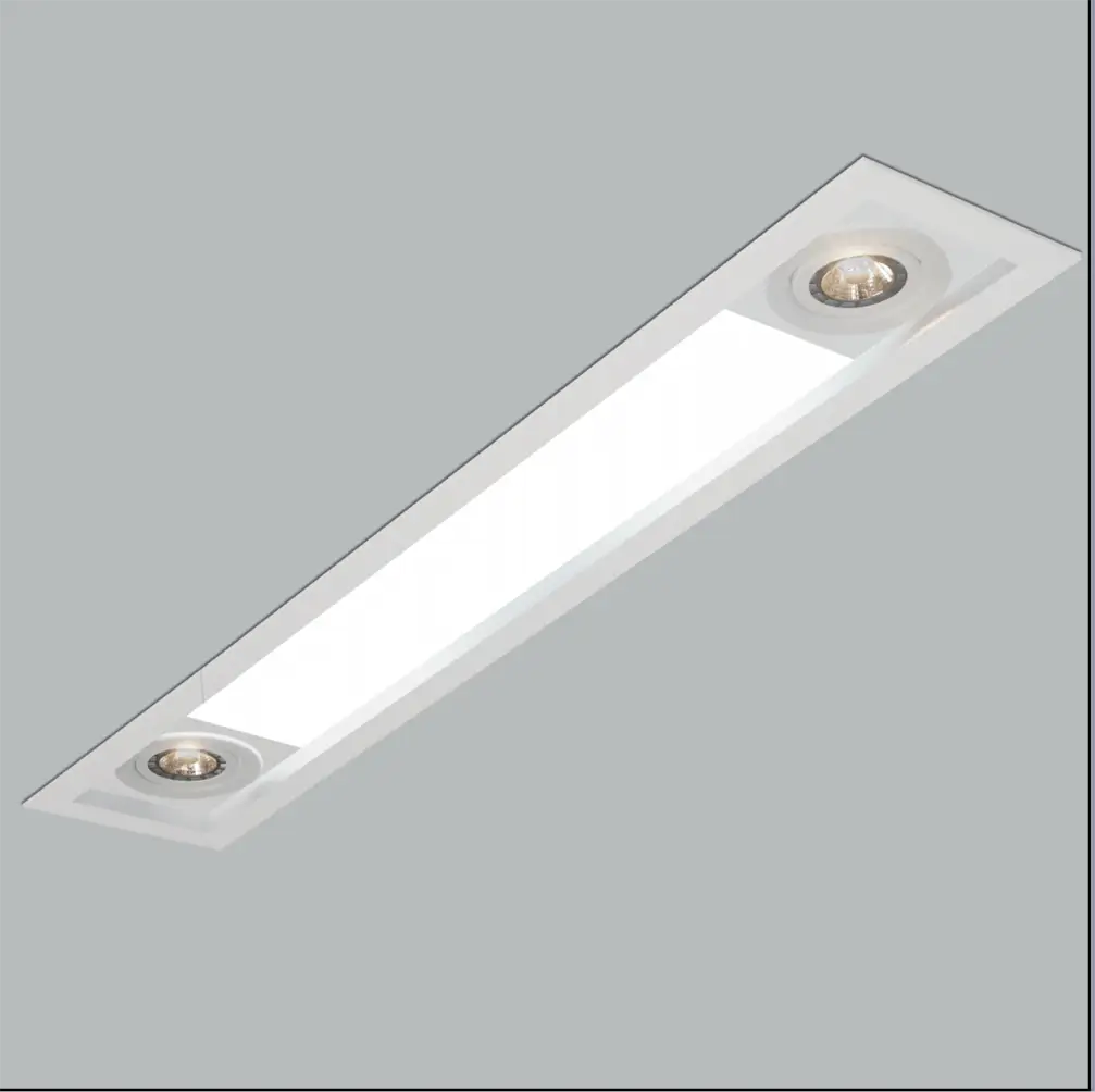 Luminaria Plafon Embutir Retangular Magnum 3620-90f Usina