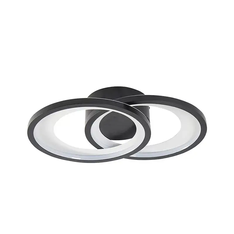 Plafon LED Zahal Eli 42W Preto Nordecor