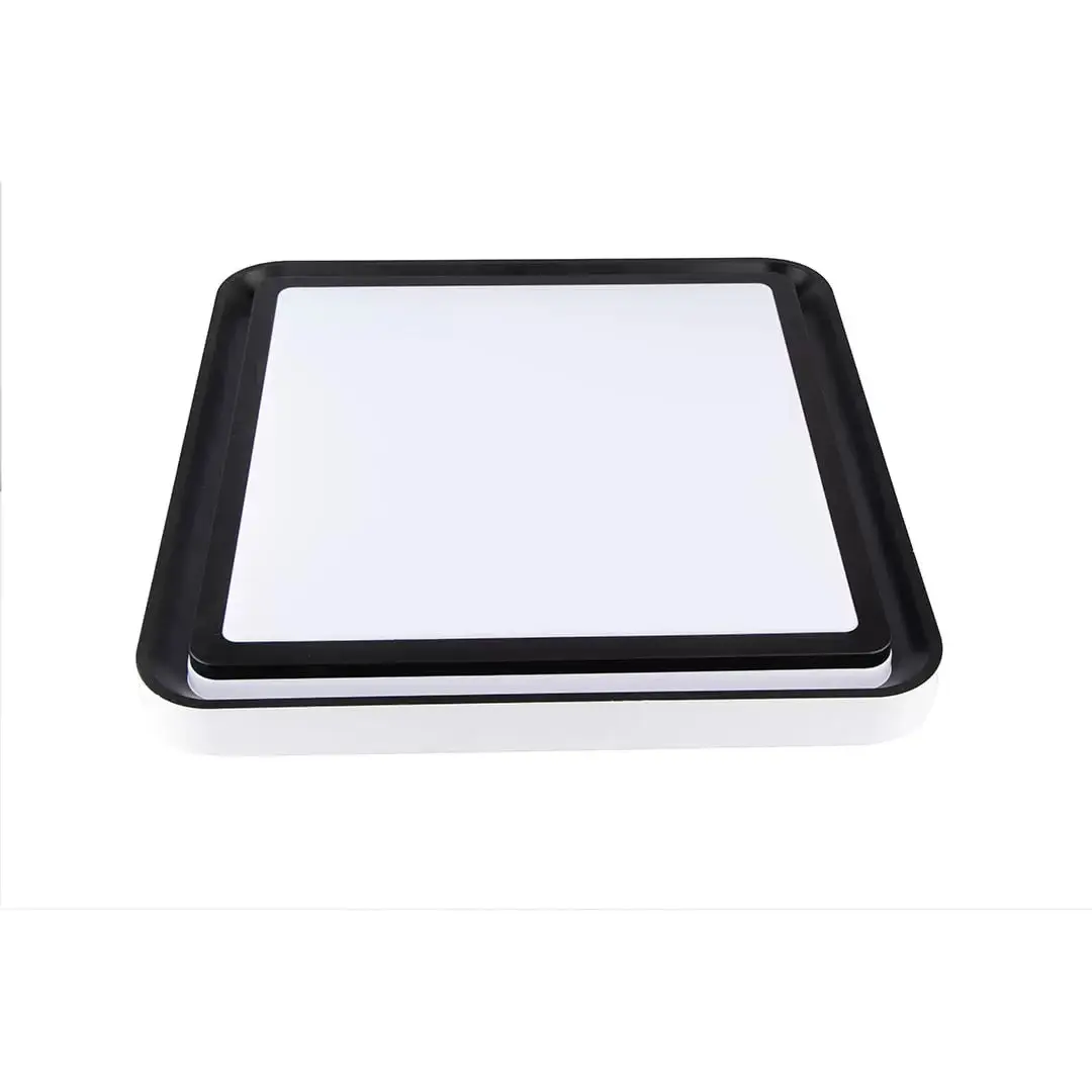 Plafon LED Zony Qdr 50cm 36W Preto Nordecor