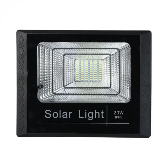Refletor Solar em Led 20W 6500K com Controle Preto 9668 Gaya
