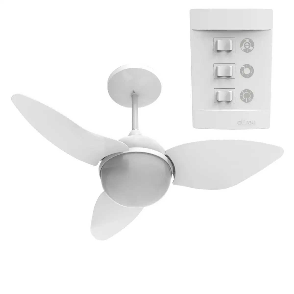 Ventilador de Teto Smart 3 Pas com Luminaria Aliseu